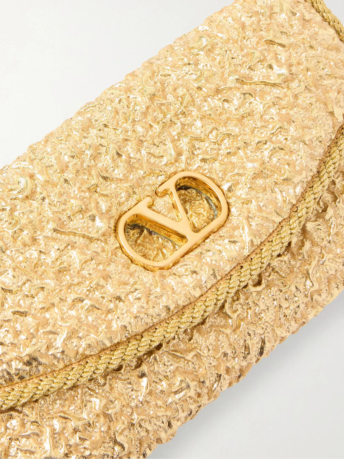 Devain Leather-trimmed Cloqué Shoulder Bag