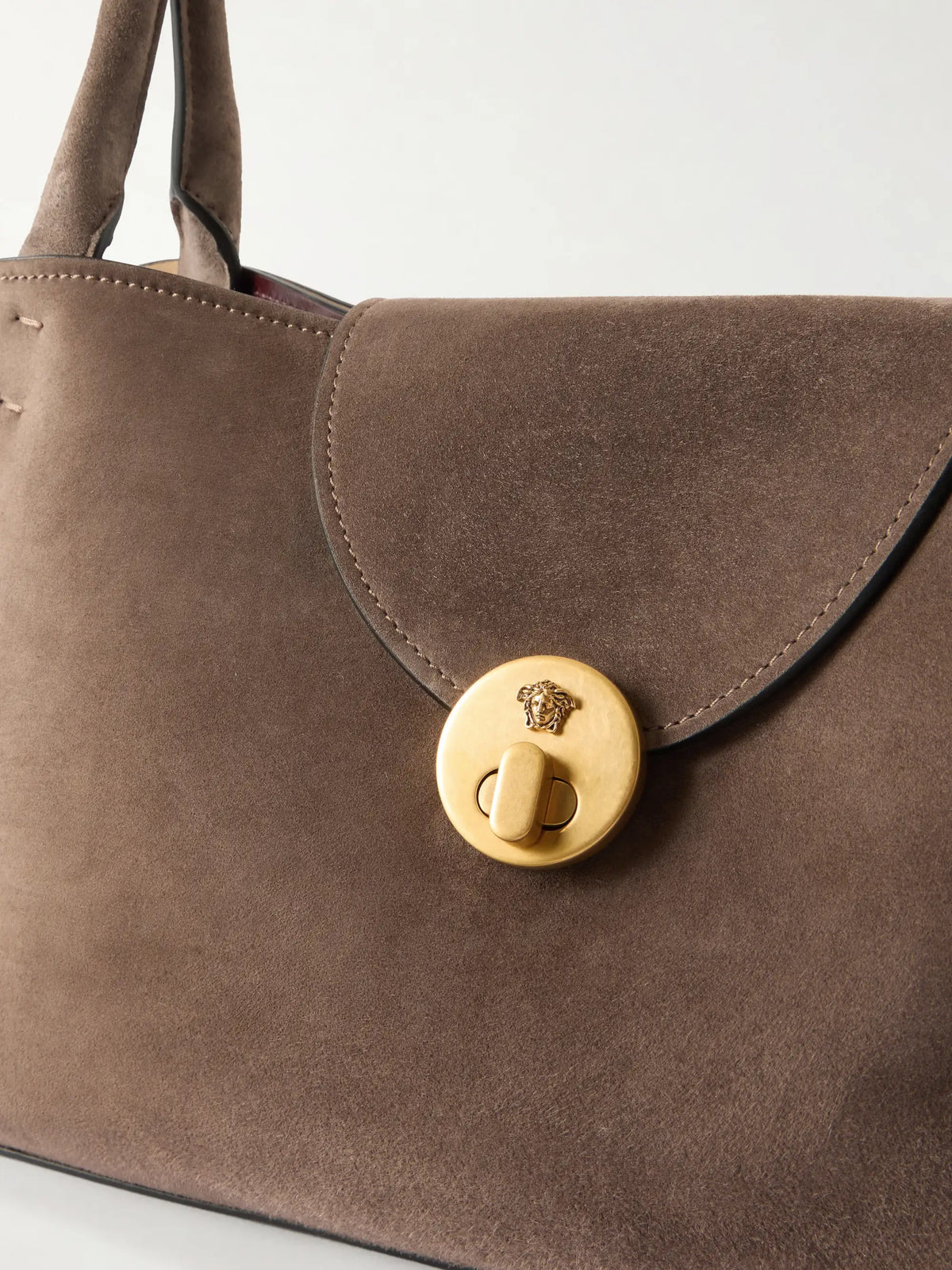 Vivienne Logo-embellished Suede Shoulder Bag