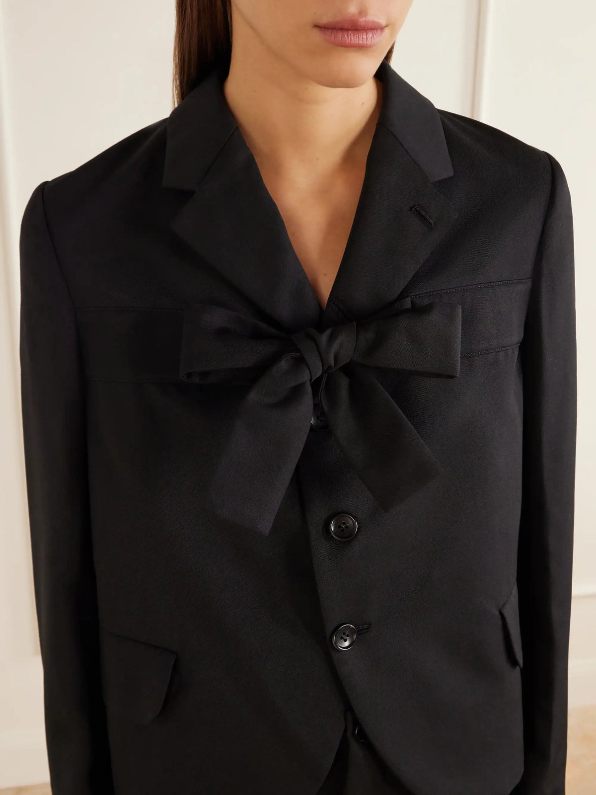 Comme des Garçons GIRL Bow-detailed Gabardine Blazer