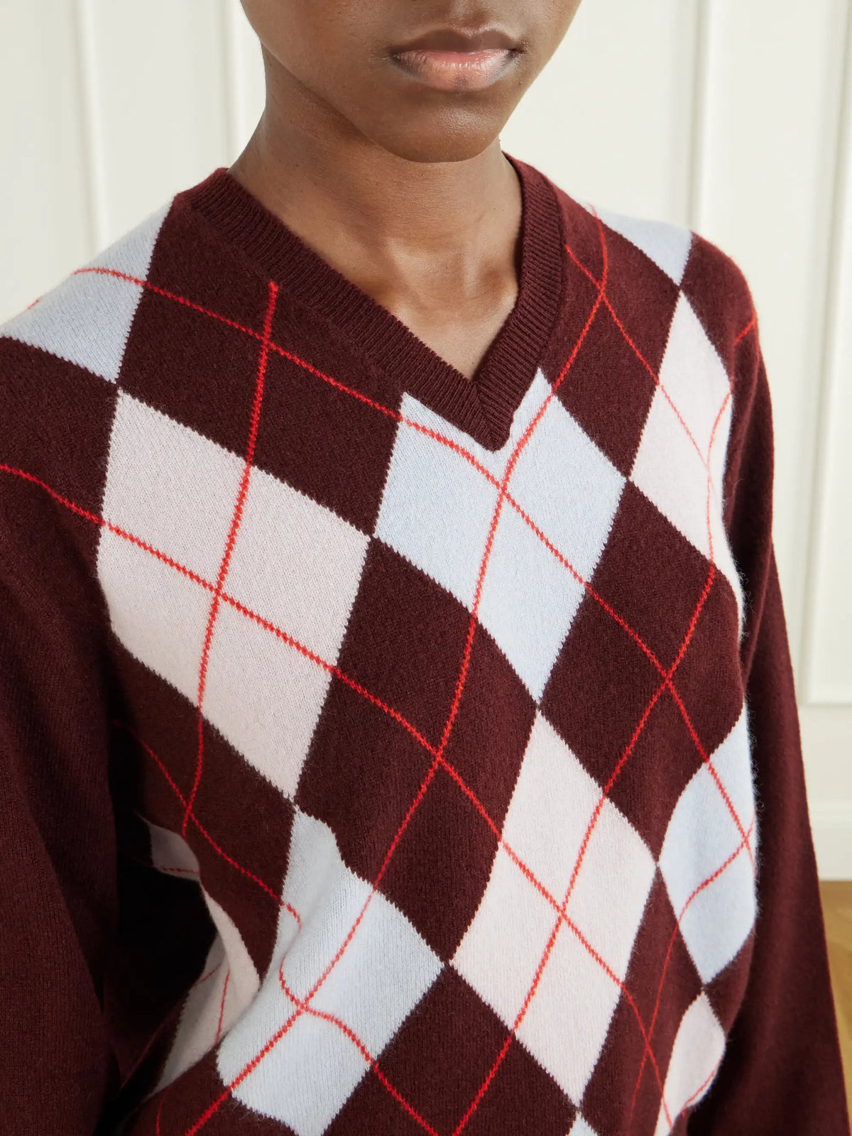 RÙADH The Academy Checked Cashmere Sweater