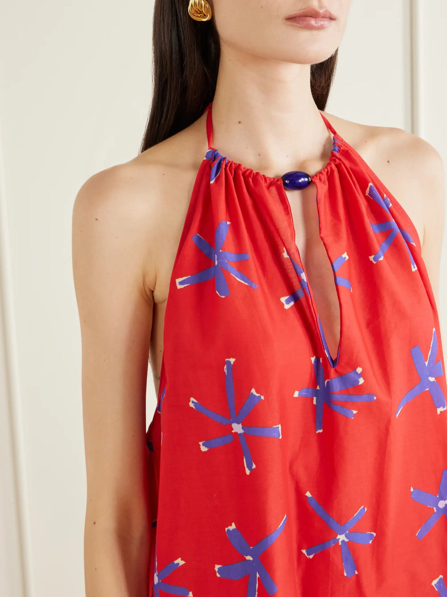 Dani Floral-print Cotton Mini Dress