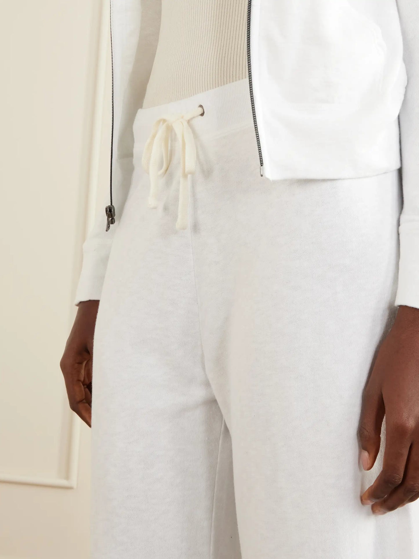 Cotton-terry Wide-leg Track Pants