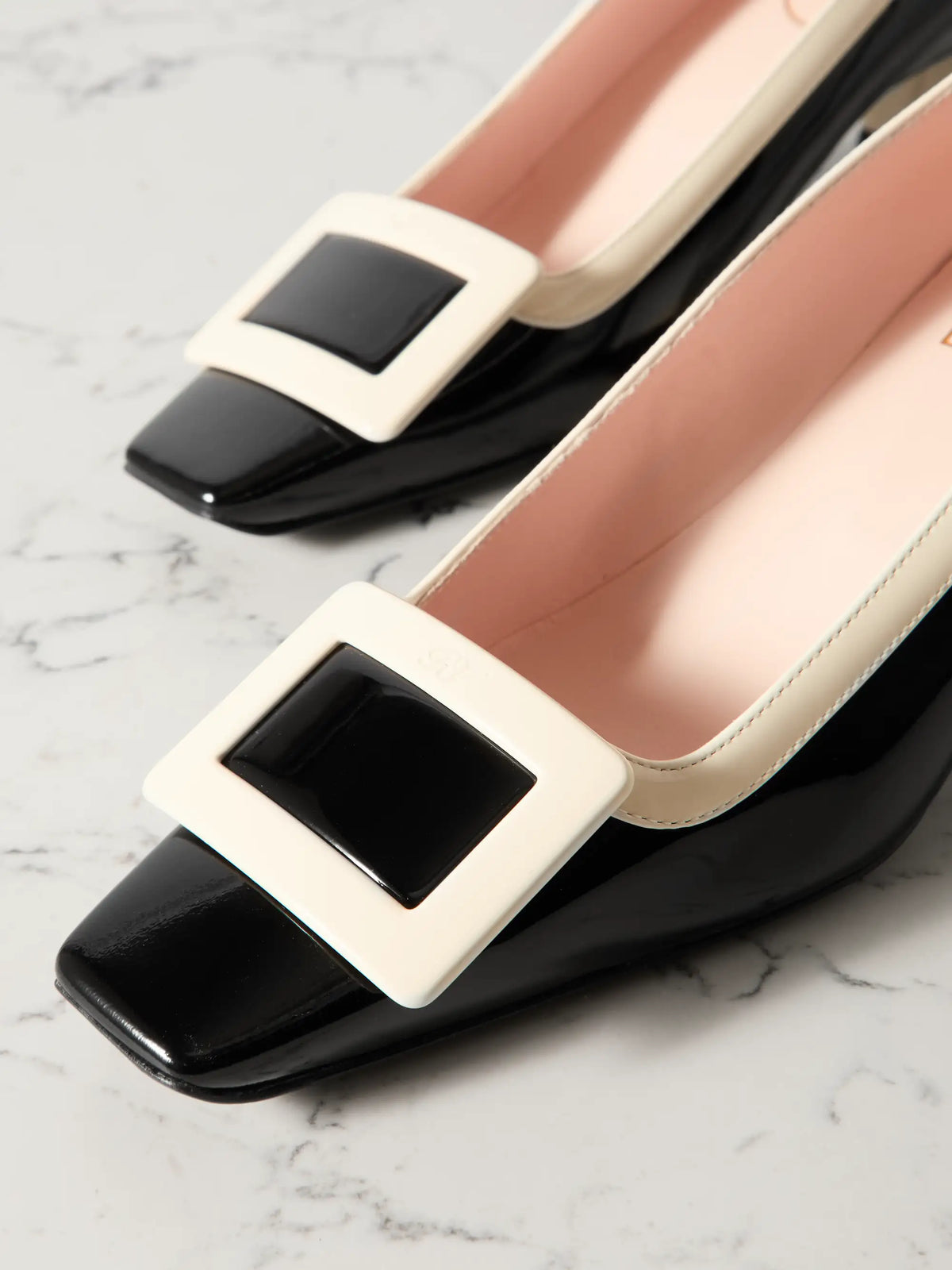 Belle Vivier 45 Two-tone Patent-leather Pumps