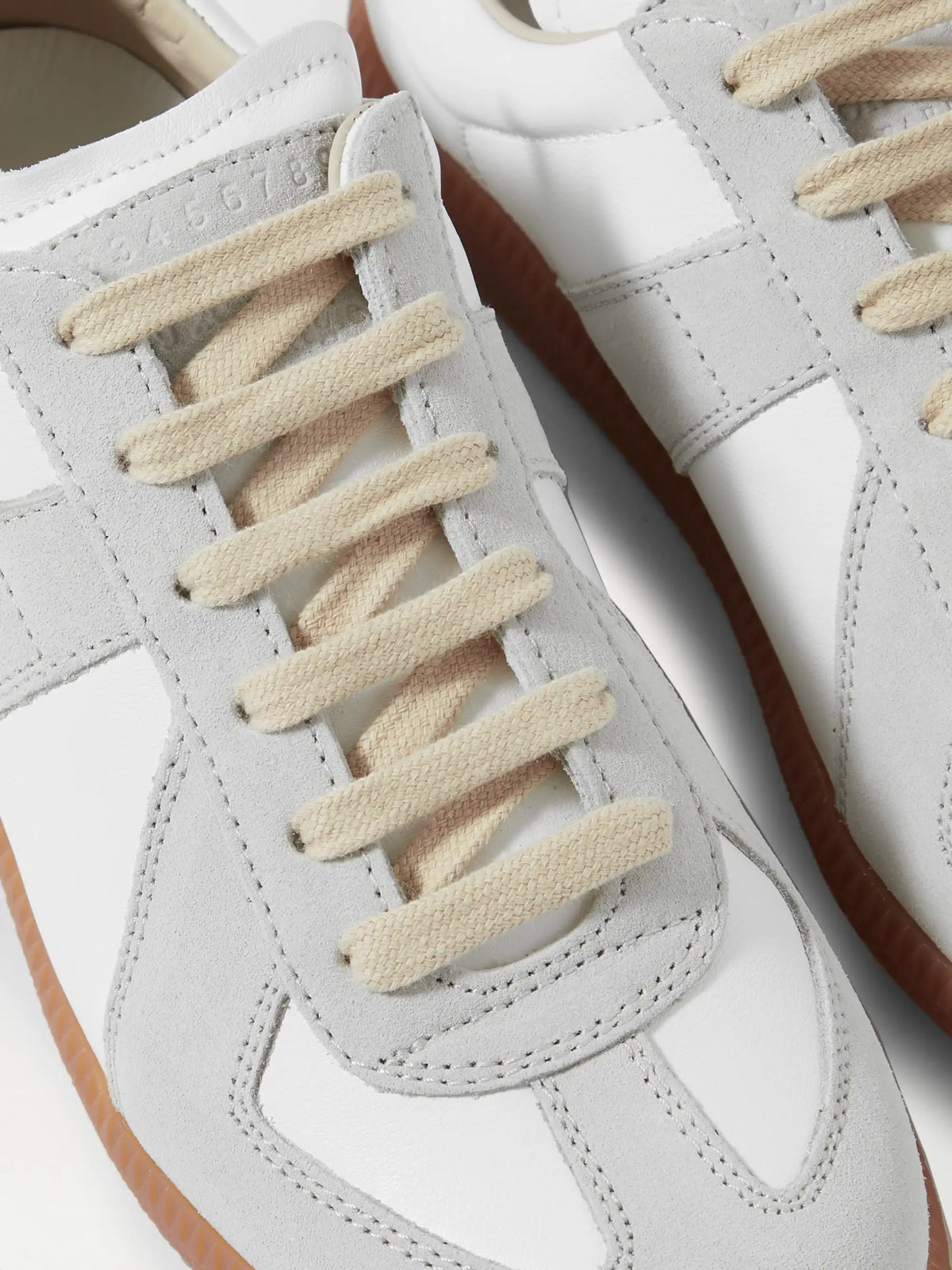 Replica Leather And Suede Sneakers