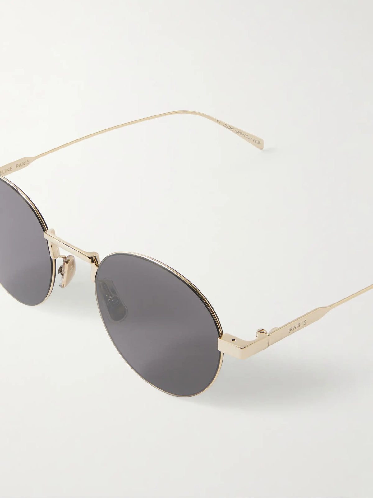 Oro Round-frame Gold-tone Sunglasses