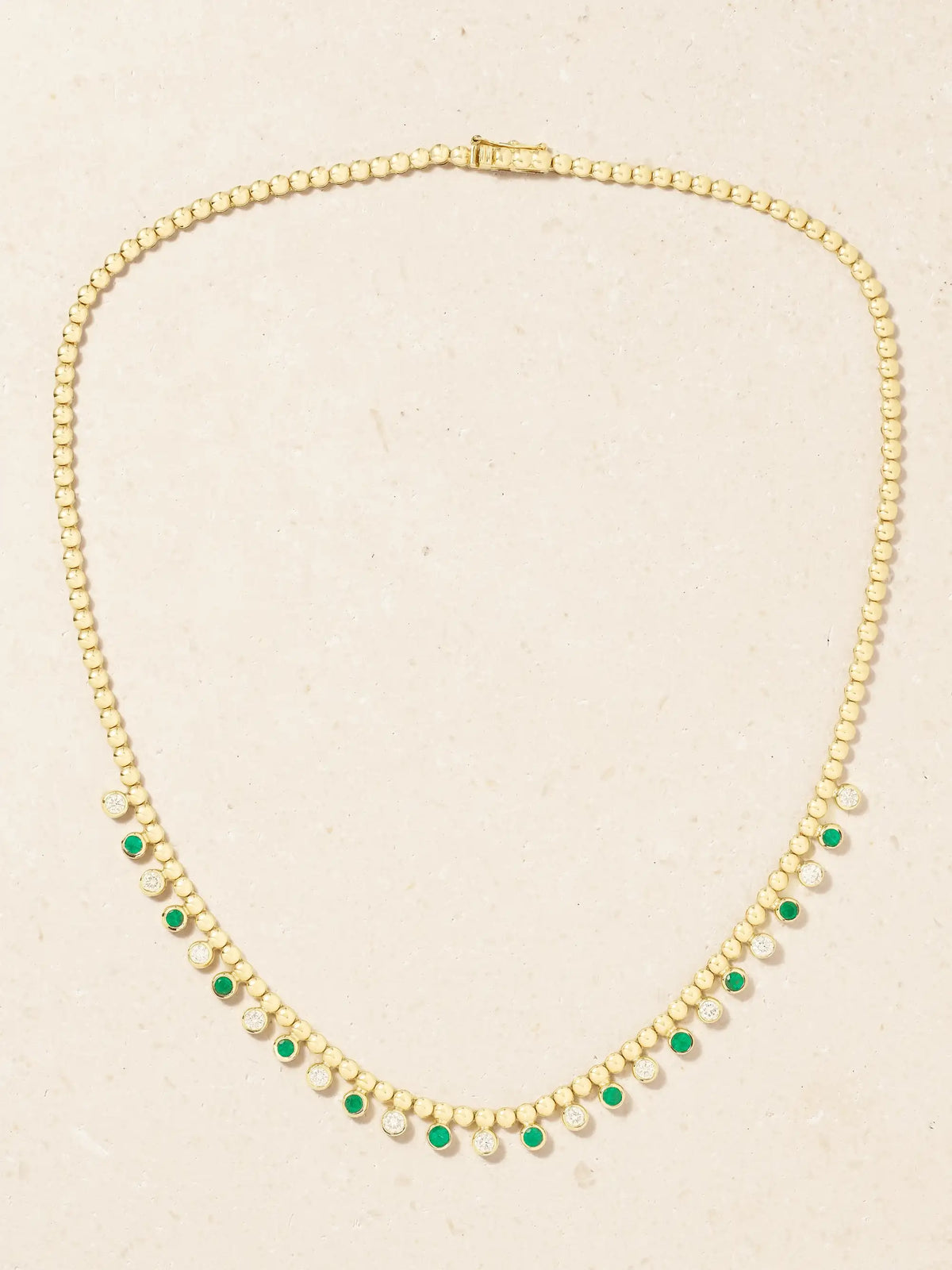 18-karat Gold, Emerald And Diamond Necklace