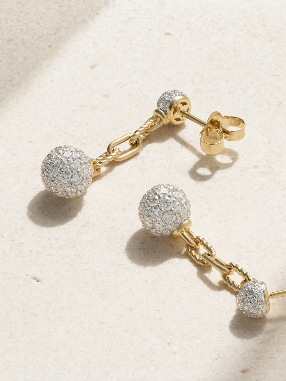 Dy Madison 18-karat Gold Diamond Earrings