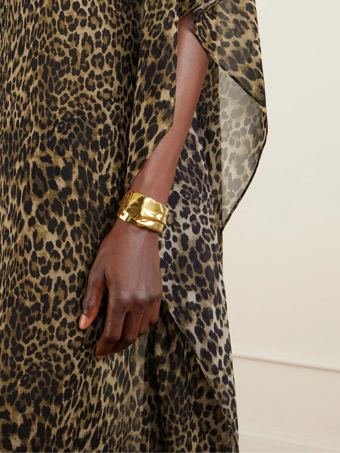 Erica Leopard-print Silk Crepe De Chine Kaftan
