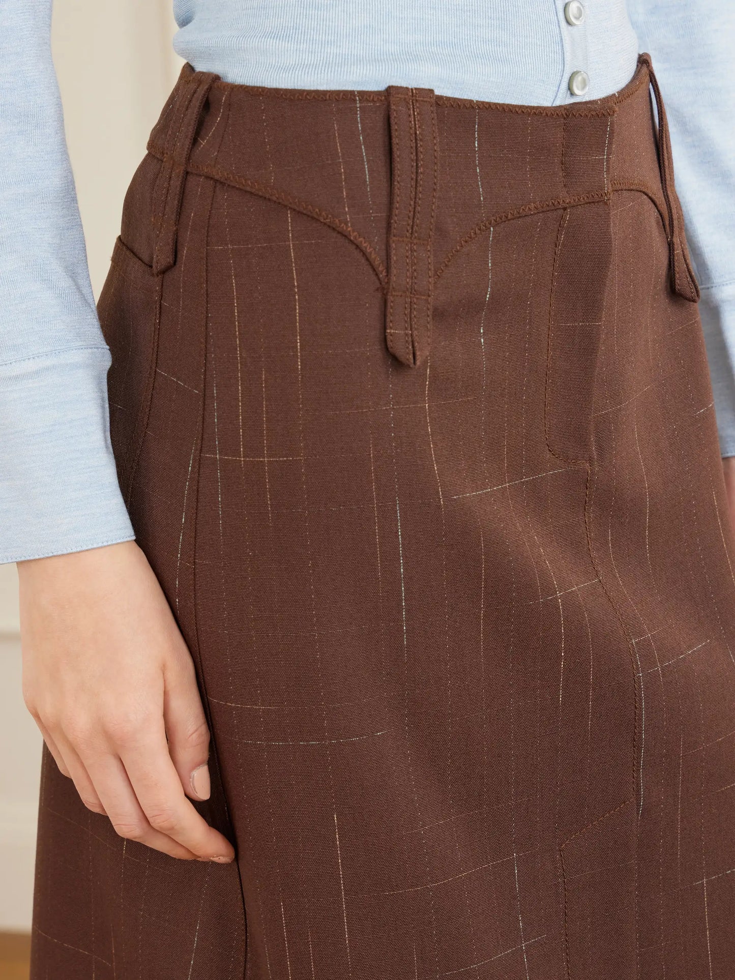 Wool-blend Knee-length Skirt