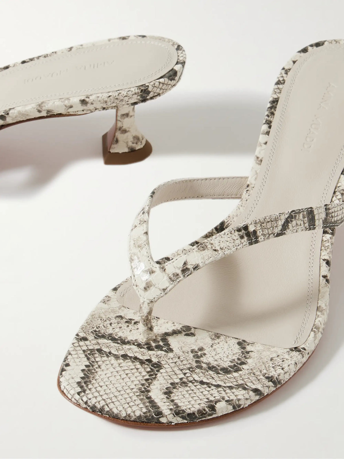 Juliette Snake-effect Leather Sandals