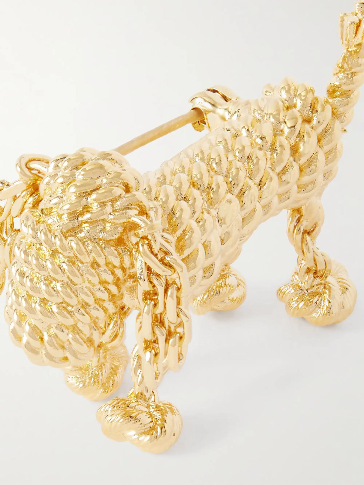 Sausage Dog Gold-tone Brooch