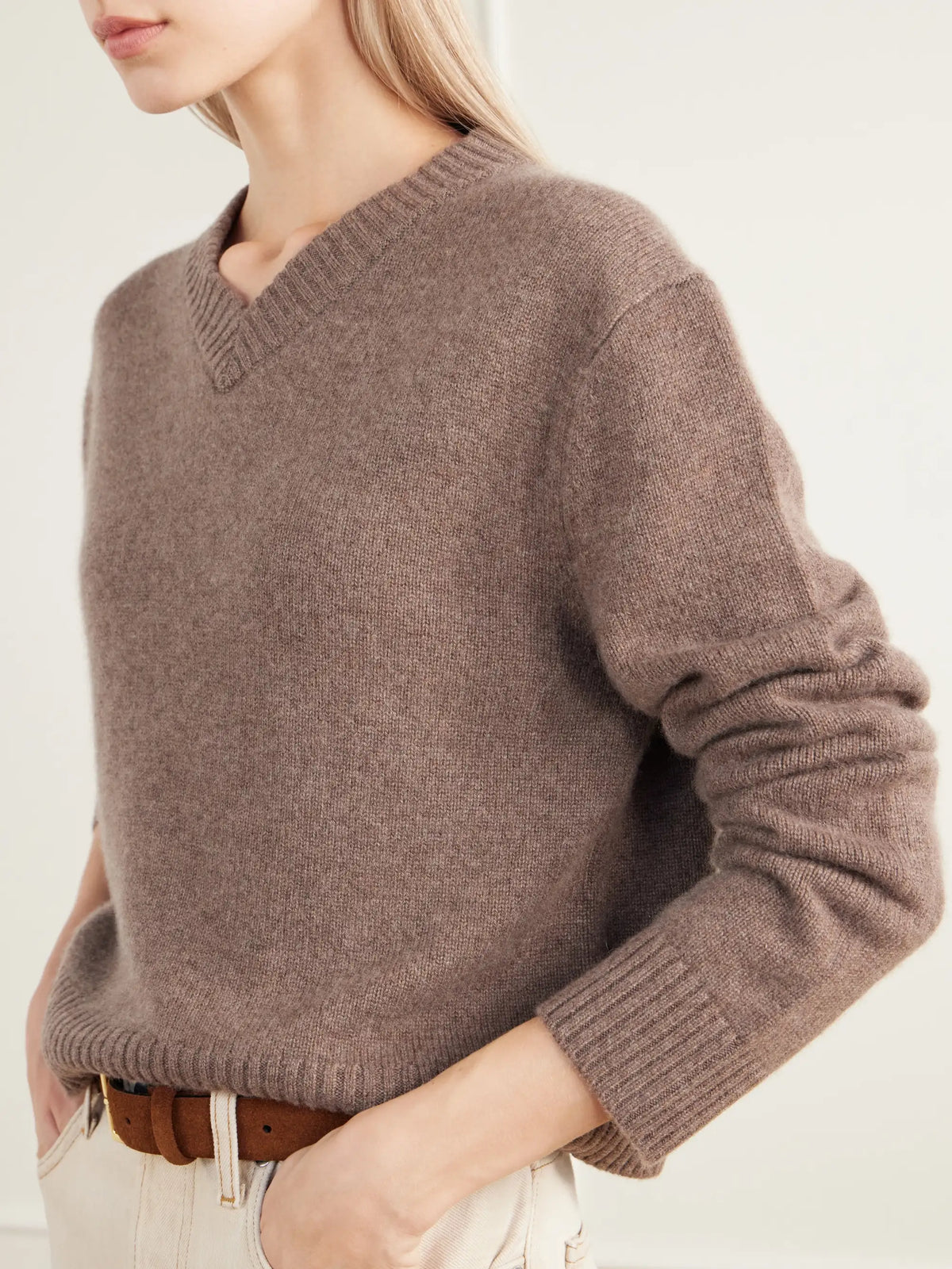 James Perse Rib-trimmed Cashmere Sweater
