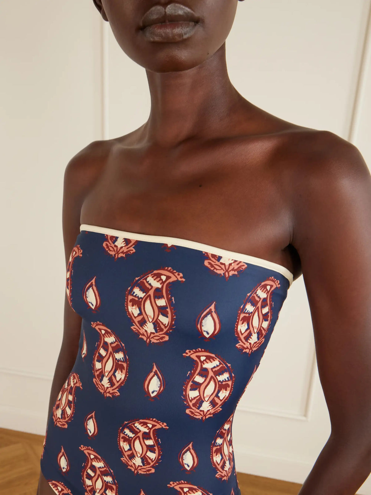Alta Mar Printed Strapless Swimsuit