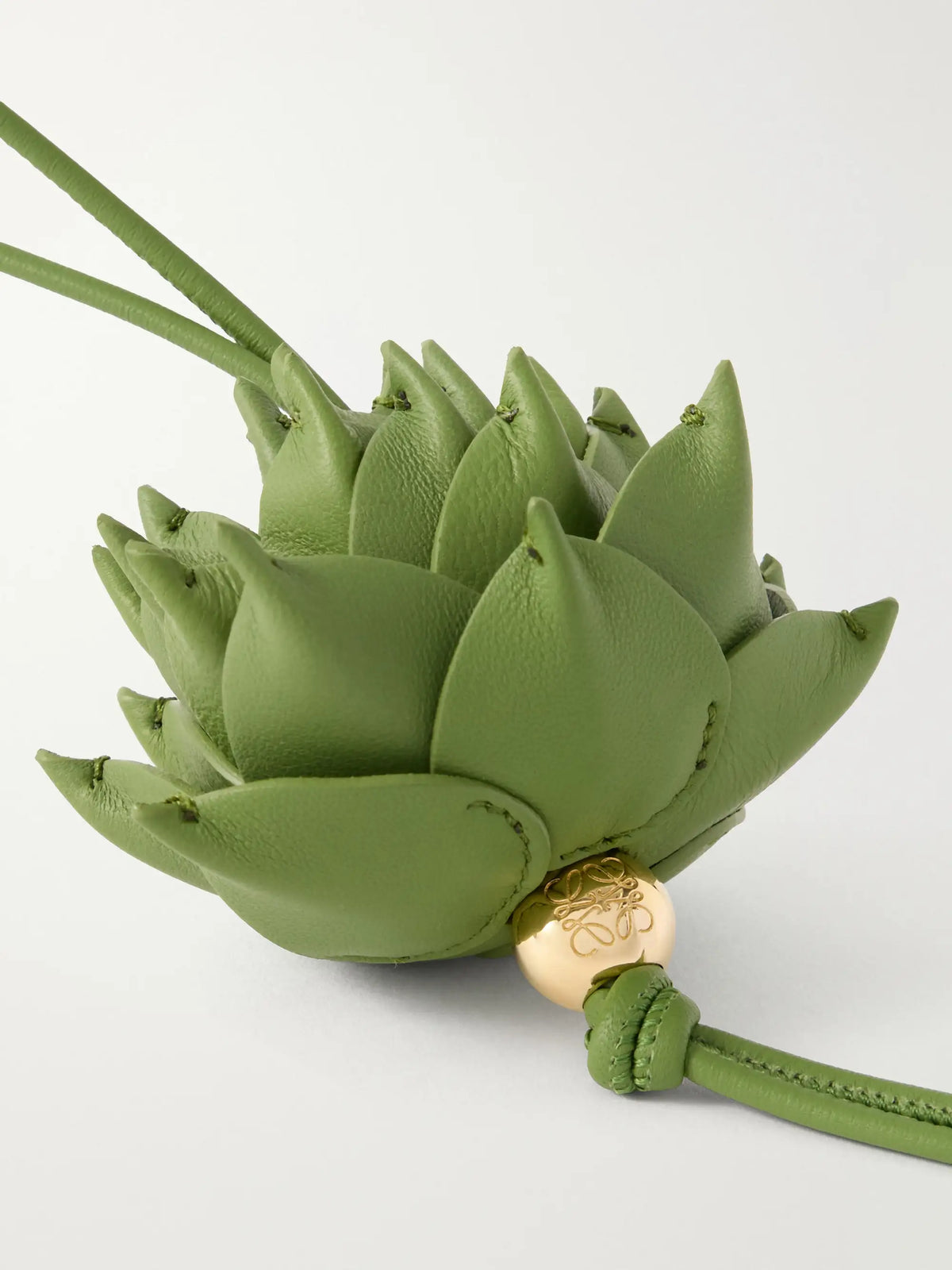 + Paula's Ibiza Artichoke Leather And Gold-tone Bag Charm