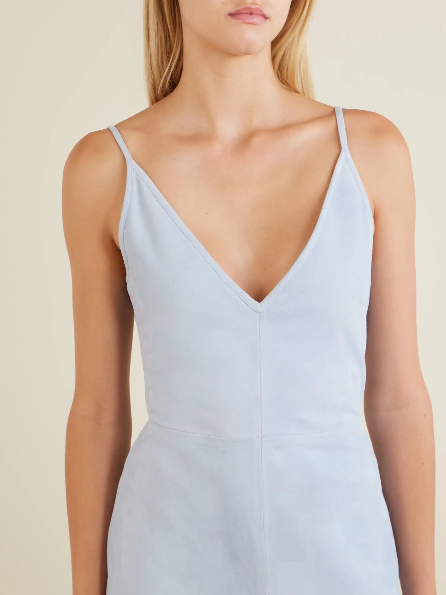 Brigita Lamb Suede Midi Dress