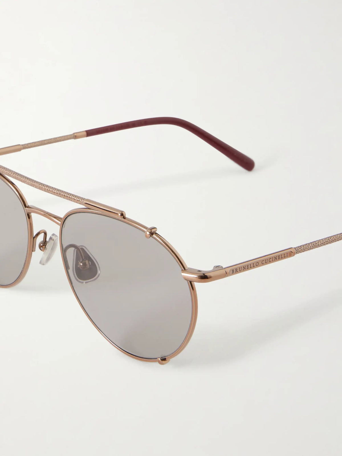 Aviator-style Titanium Sunglasses