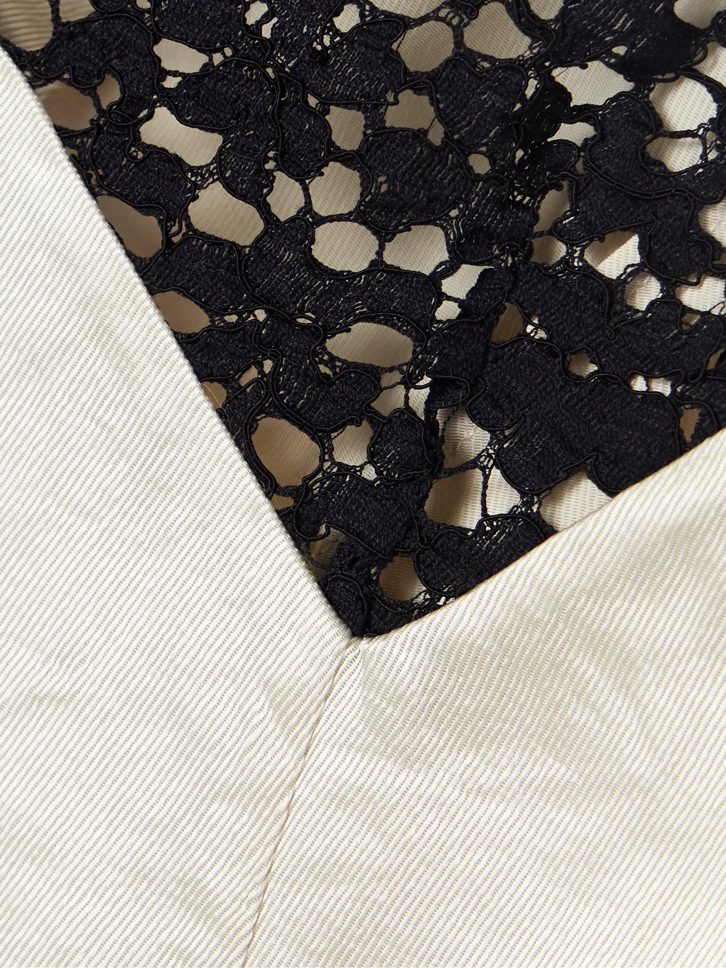 Satin-twill And Corded Lace Camisole