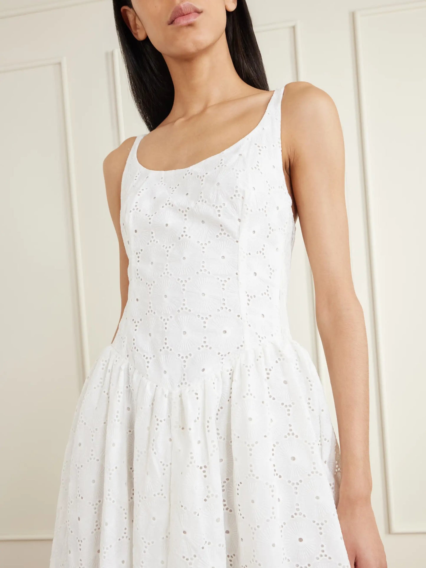 Milana Broderie Anglaise Midi Dress
