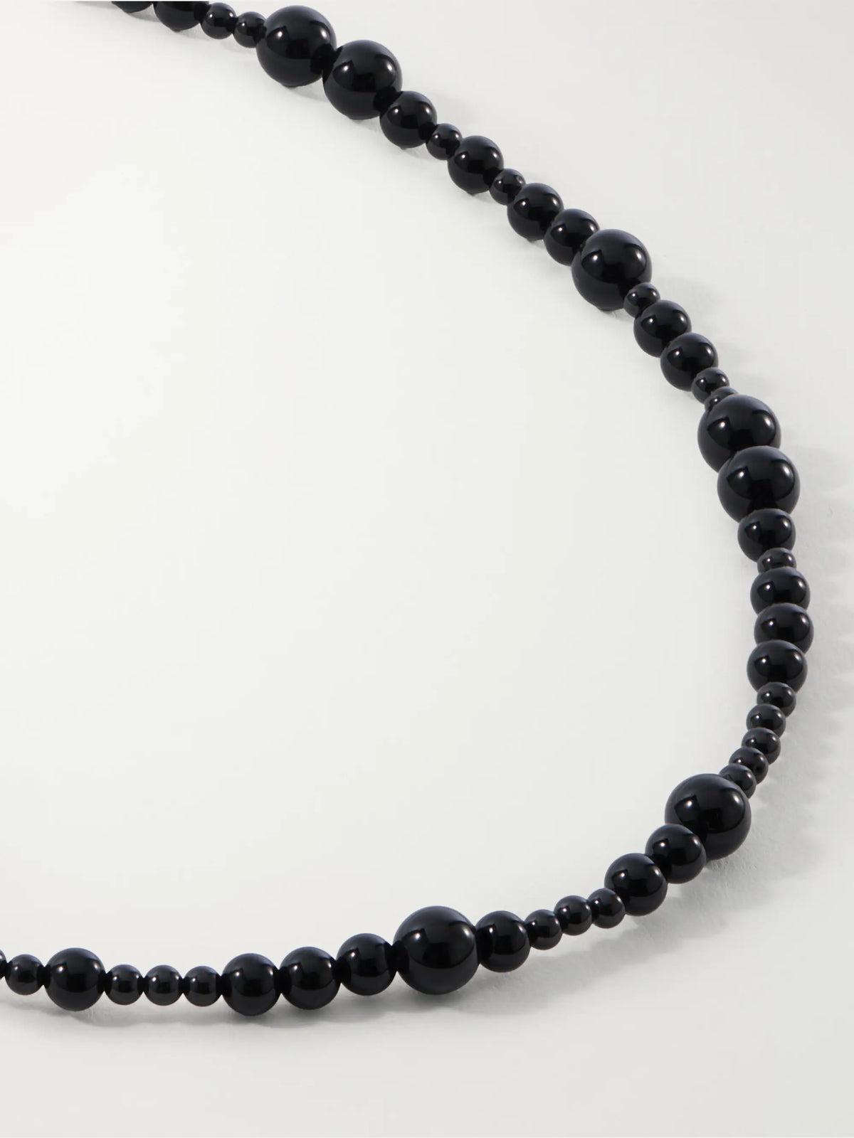 Constellation Sterling Silver And Onyx Beaded Necklace