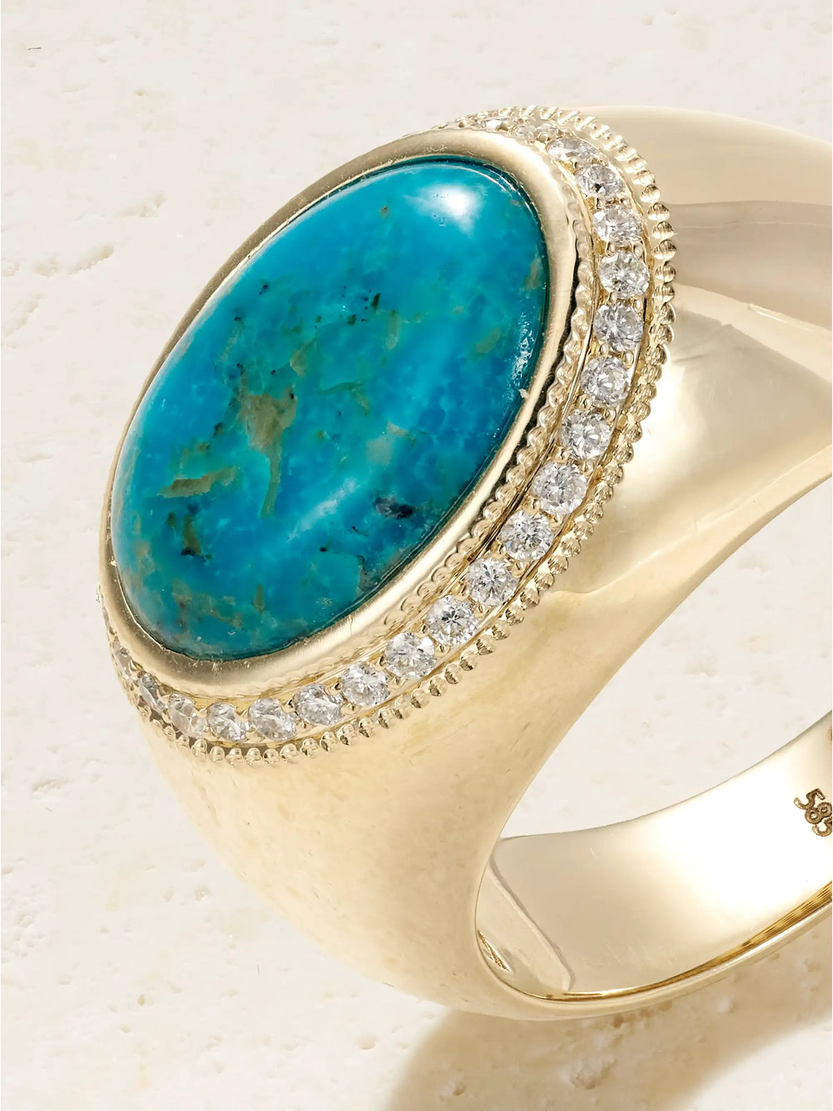 14-karat Gold, Turquoise And Diamond Ring