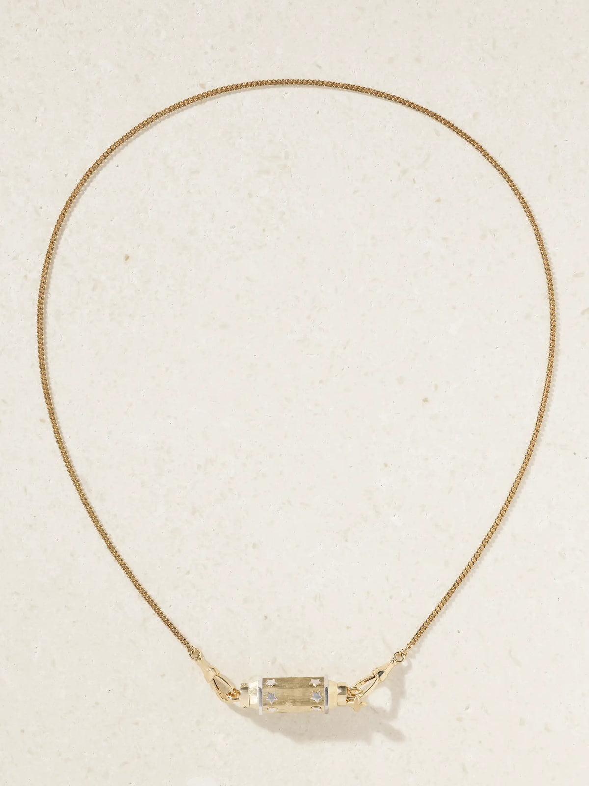 Star Baby Locket 18-karat Yellow And White Gold Necklace