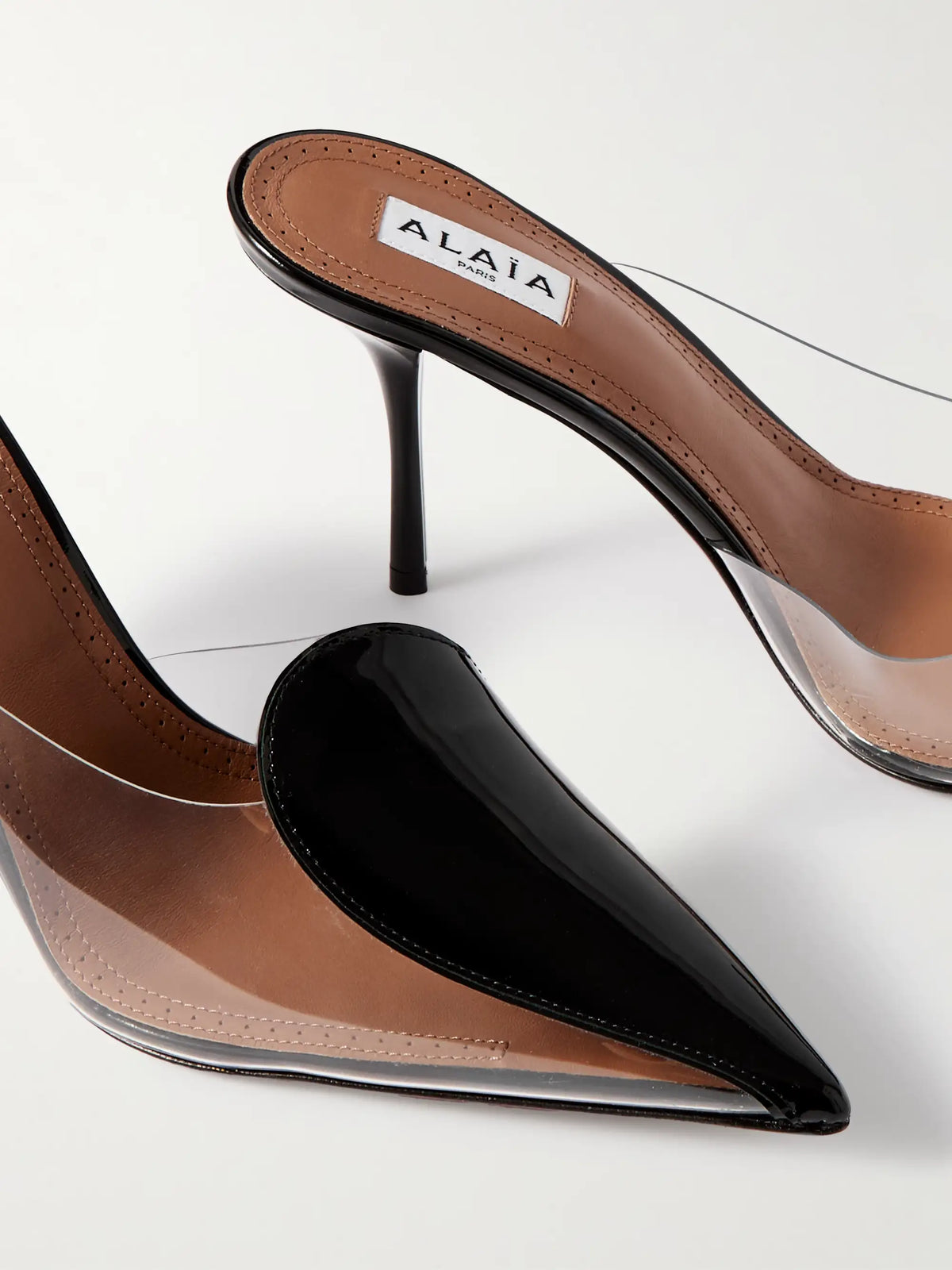 90 Pvc And Patent-leather Mules