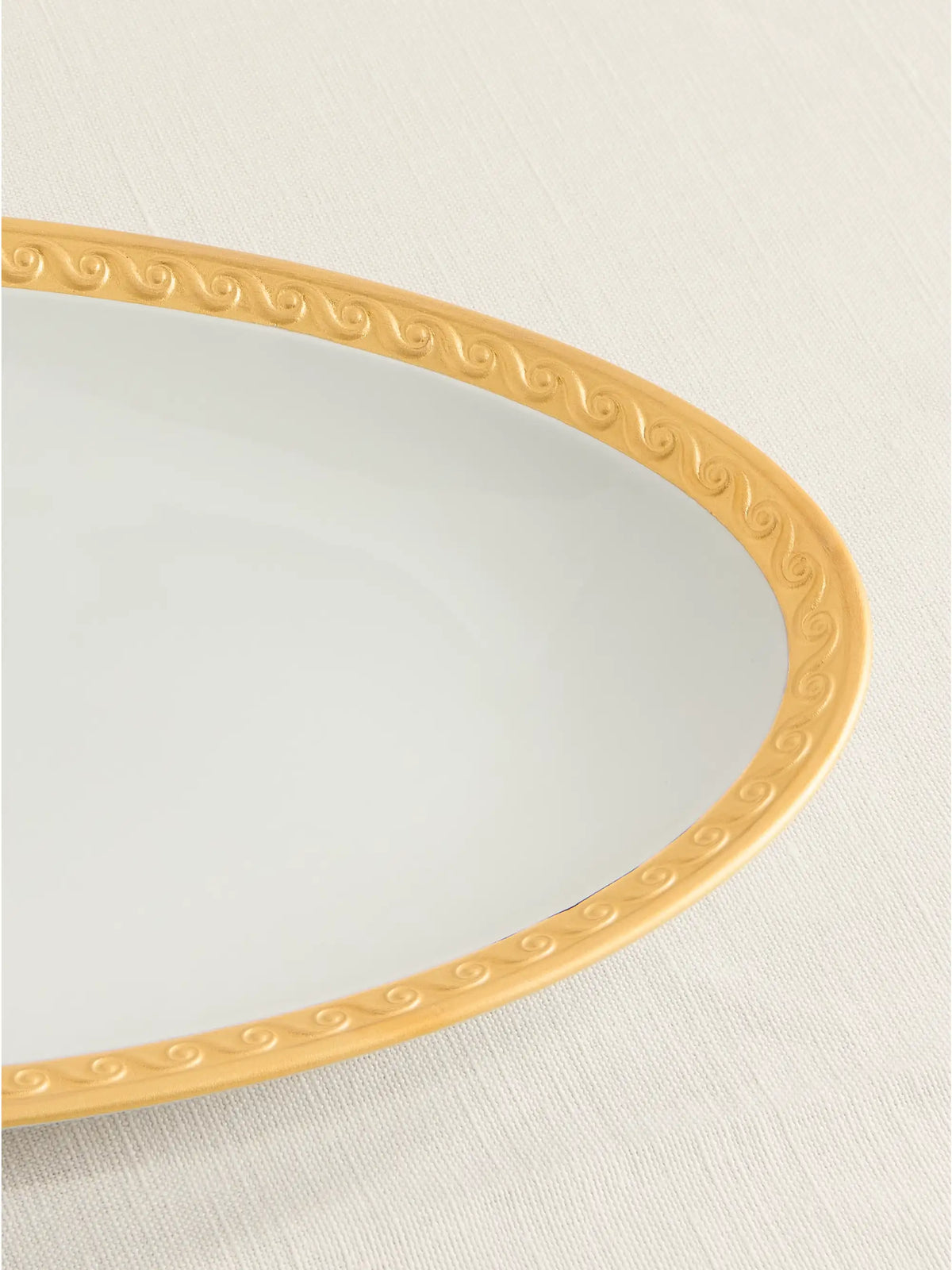 Neptune Small Gold-plated Porcelain Platter