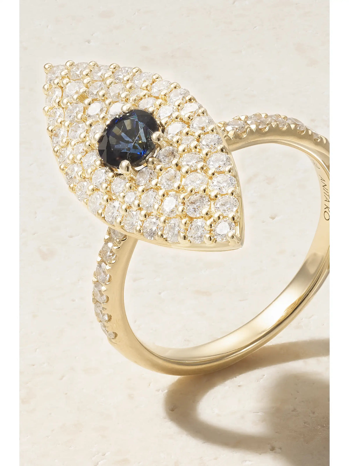 Evil Eye 18-karat Gold, Sapphire And Diamond Ring