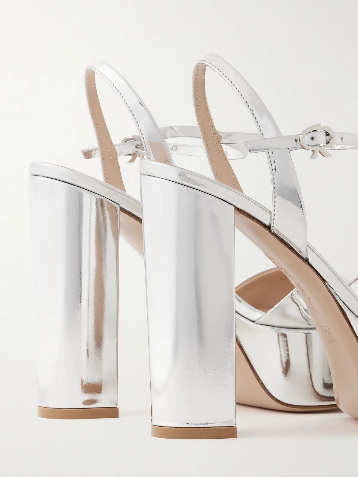Marlena 85 Mirrored-leather Platform Sandals