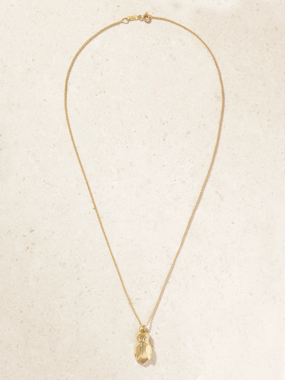 Jennifer Meyer Owl 18-karat Gold Diamond Necklace