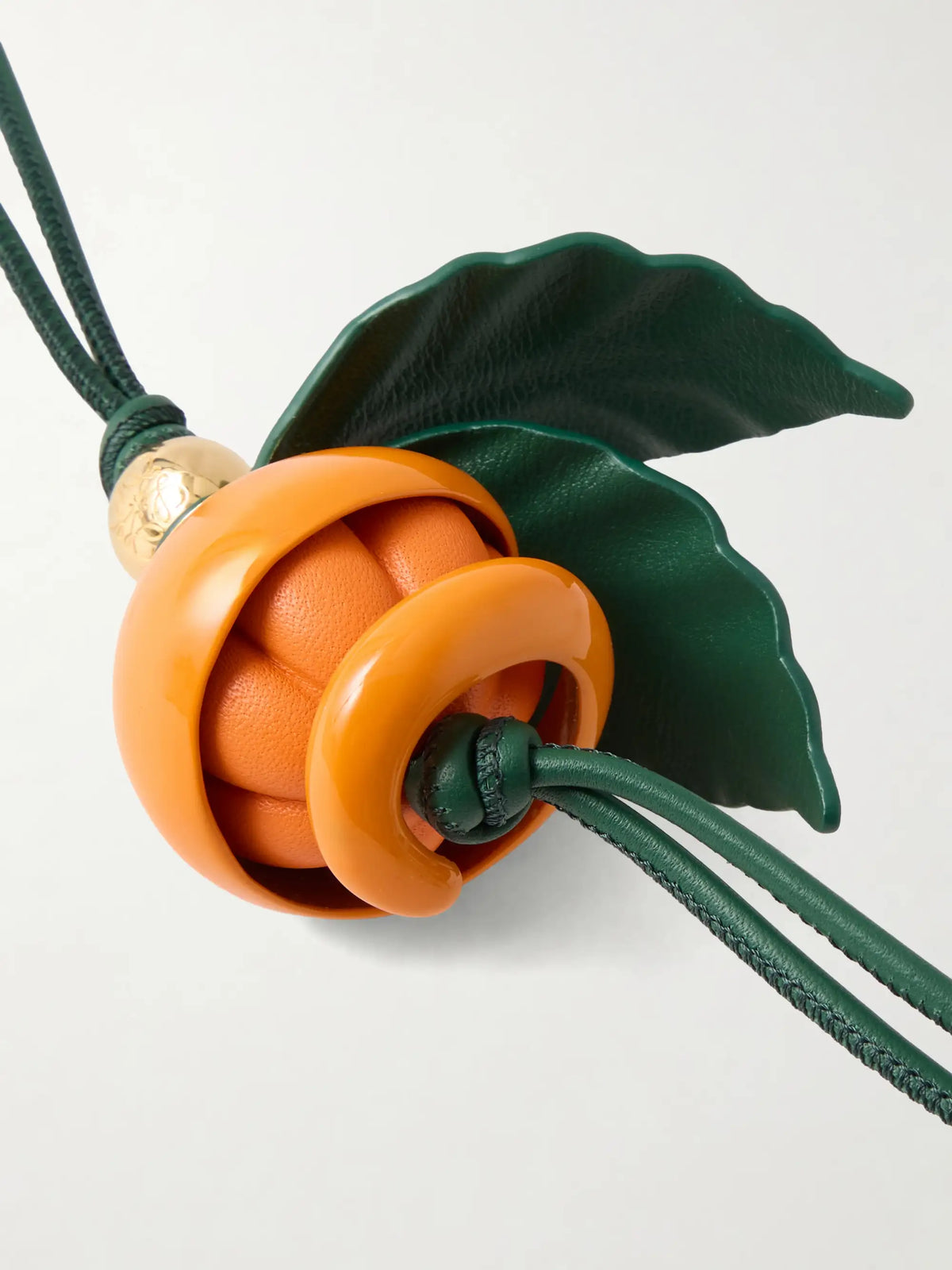 Peeling Orange Leather Charm