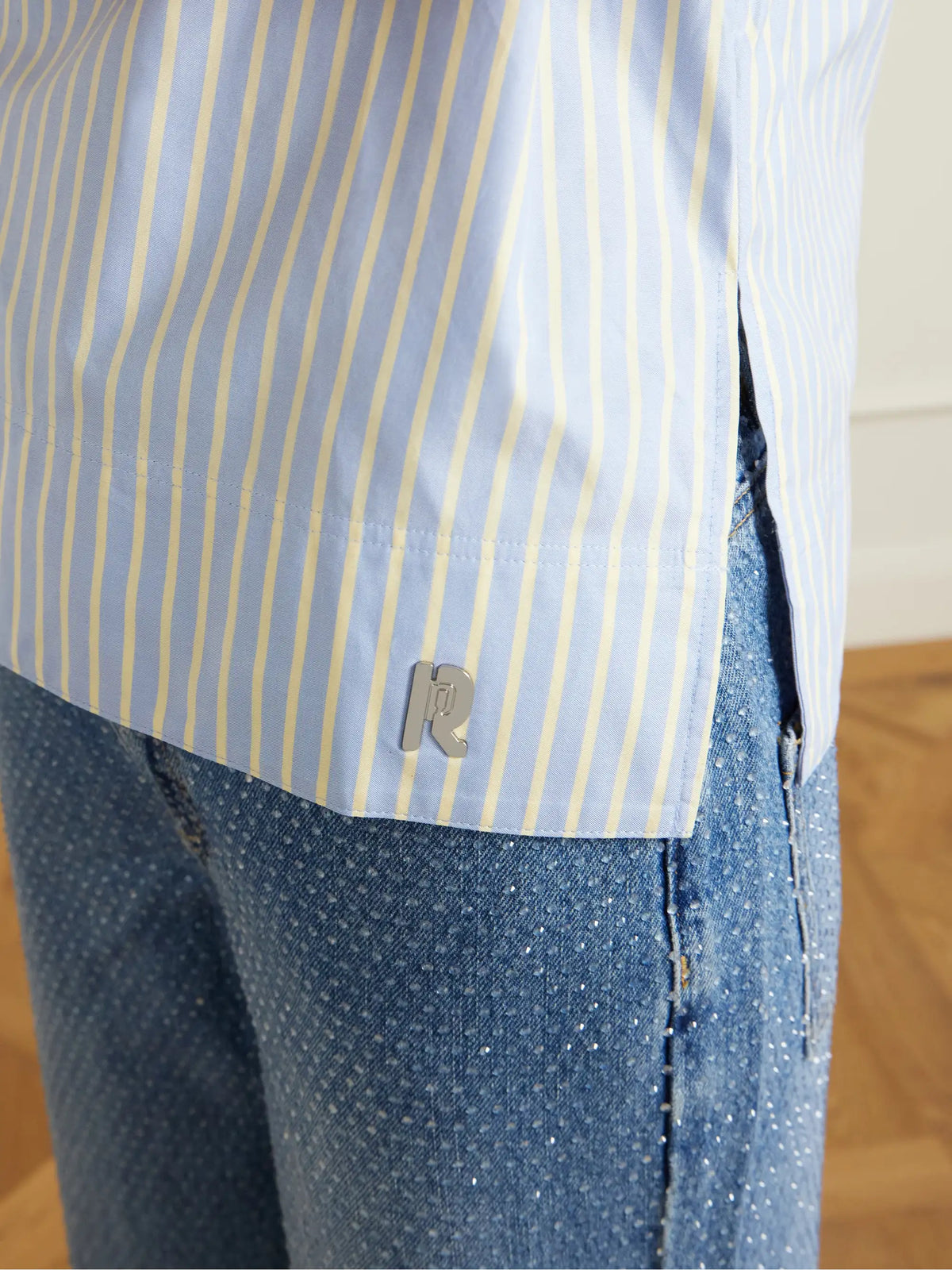 Striped Cotton-poplin T-shirt