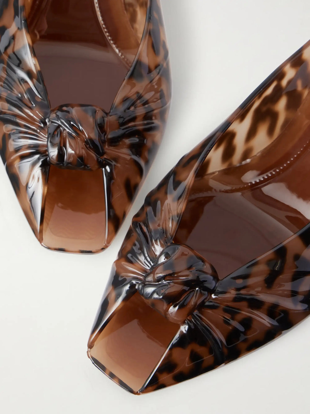 Ruched Leopard-print Tpu Mules