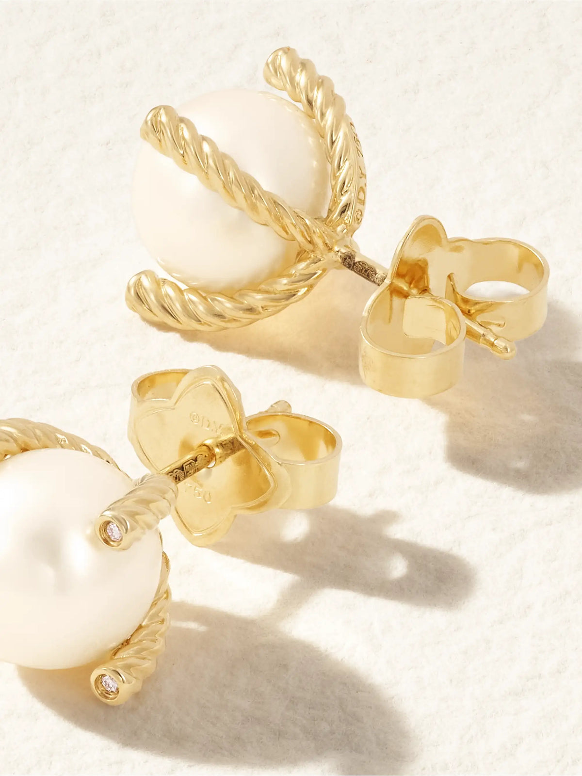 Cable Collectibles 18-karat Gold, Pearl And Diamond Earrings