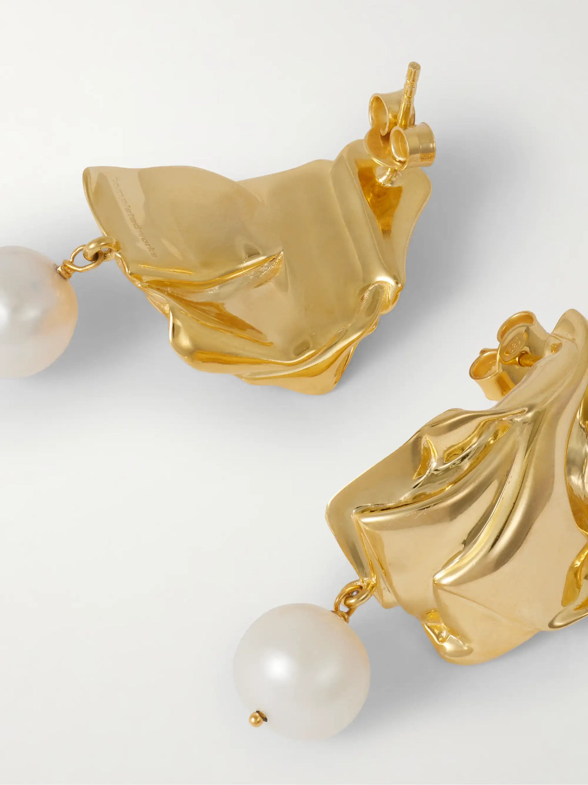 Gold-plated Pearl Earrings