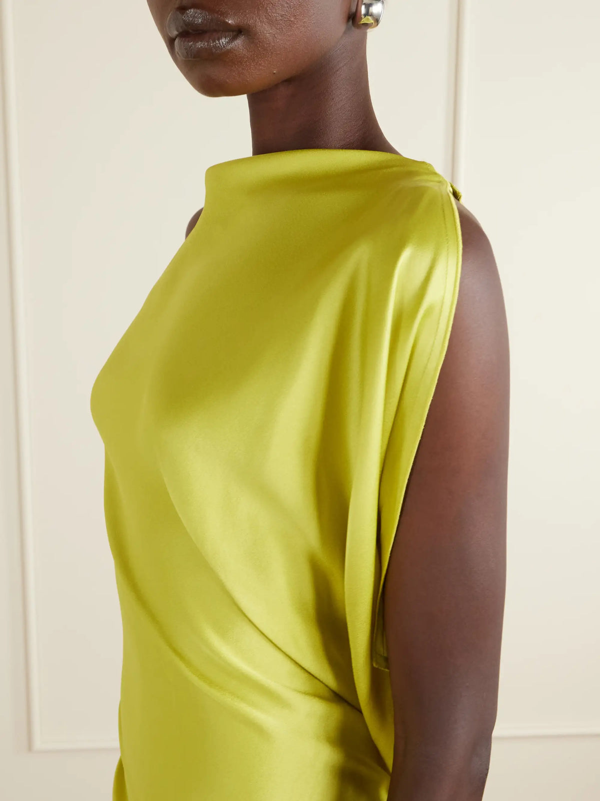 Satin Draped Gown