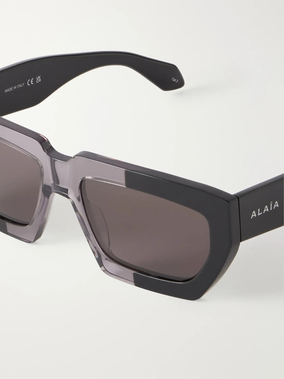 Alaïa Melted Square-frame Recycled-acetate Sunglasses