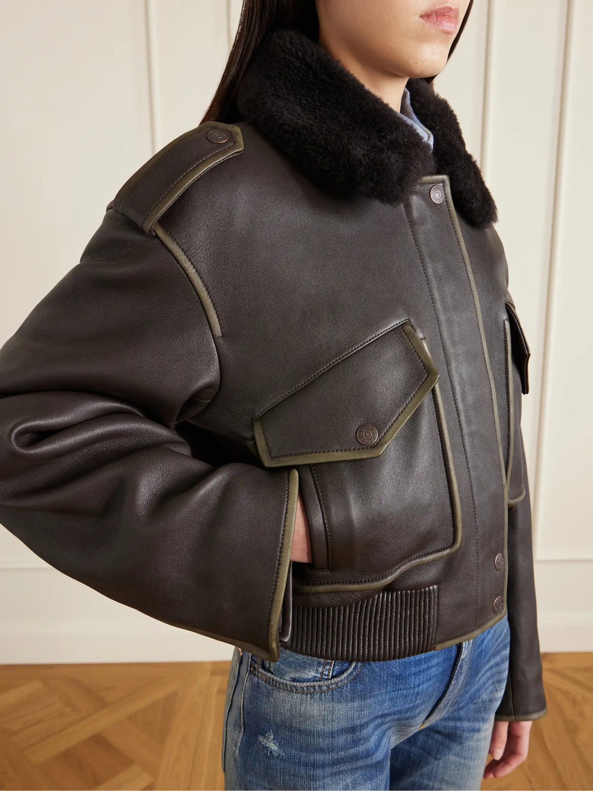 Acne Studios Shearling Bomber Jacket