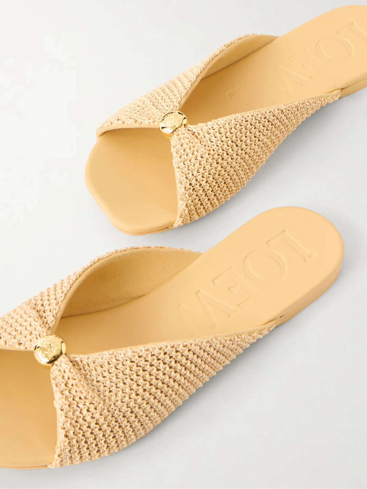 + Paula's Ibiza Pebble Raffia-effect Sandals Slides
