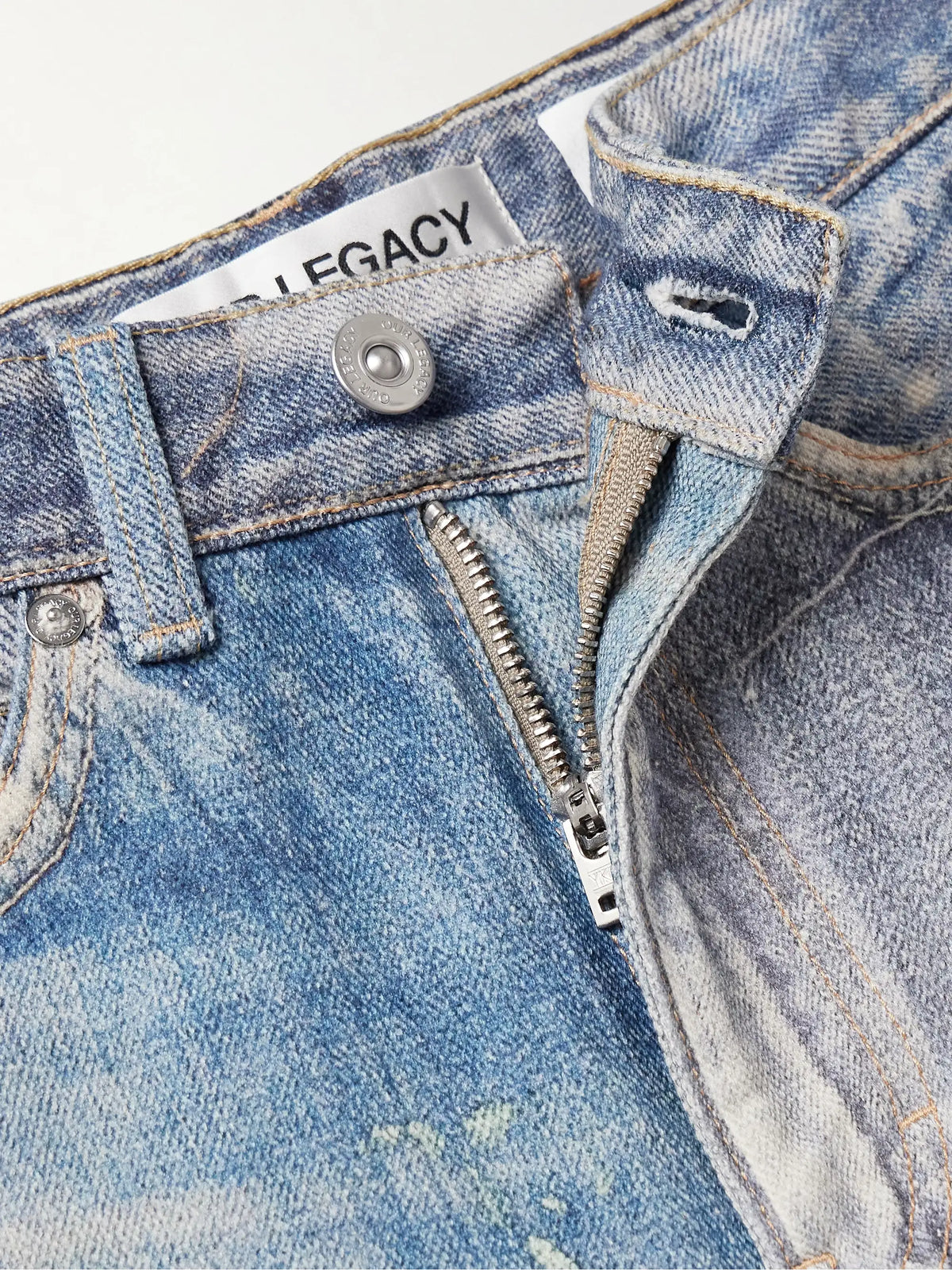 Our Legacy Two-tone Printed Boyfriend Jeans