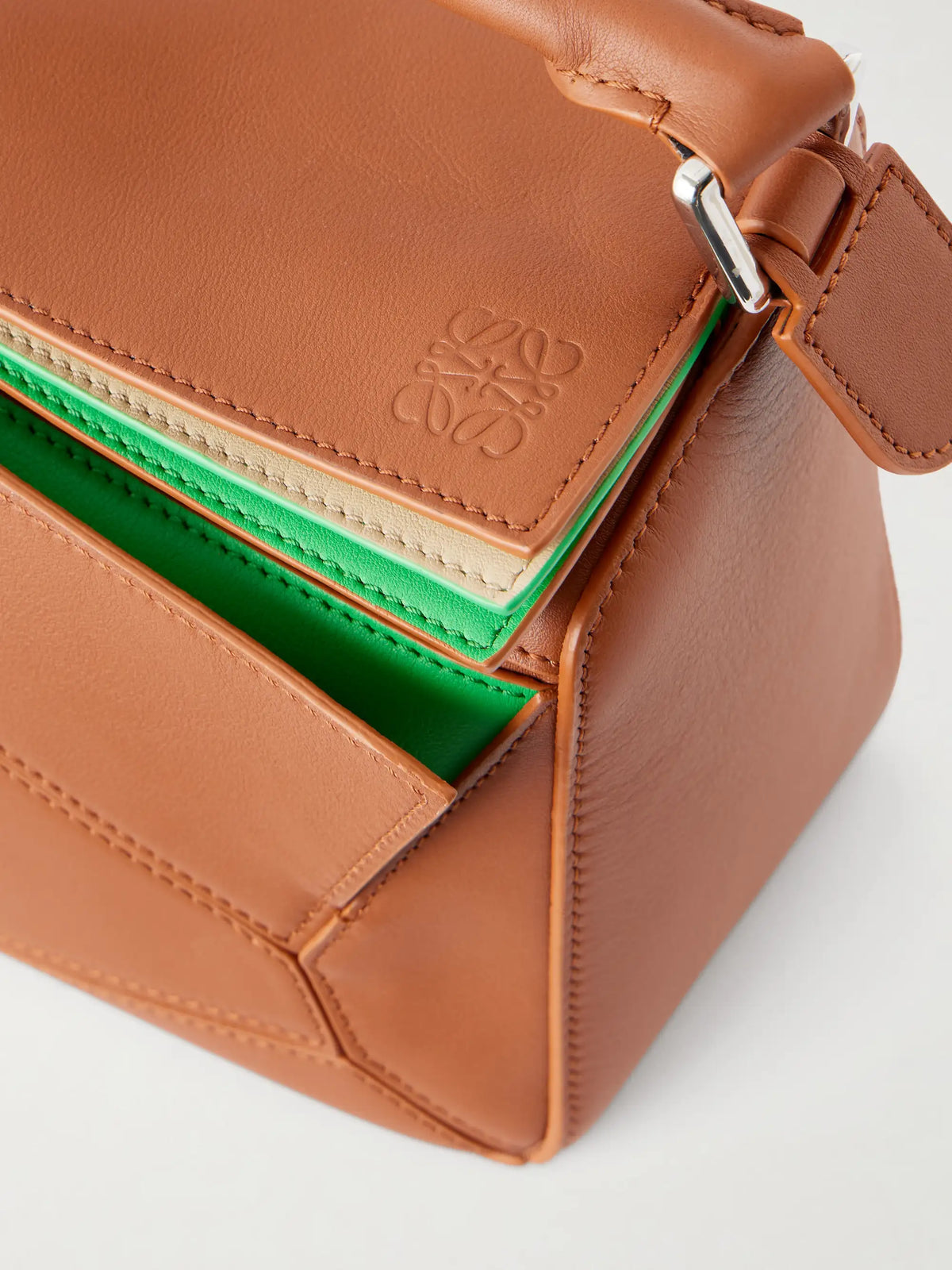 Puzzle Layers Small Leather Shoulder Bag