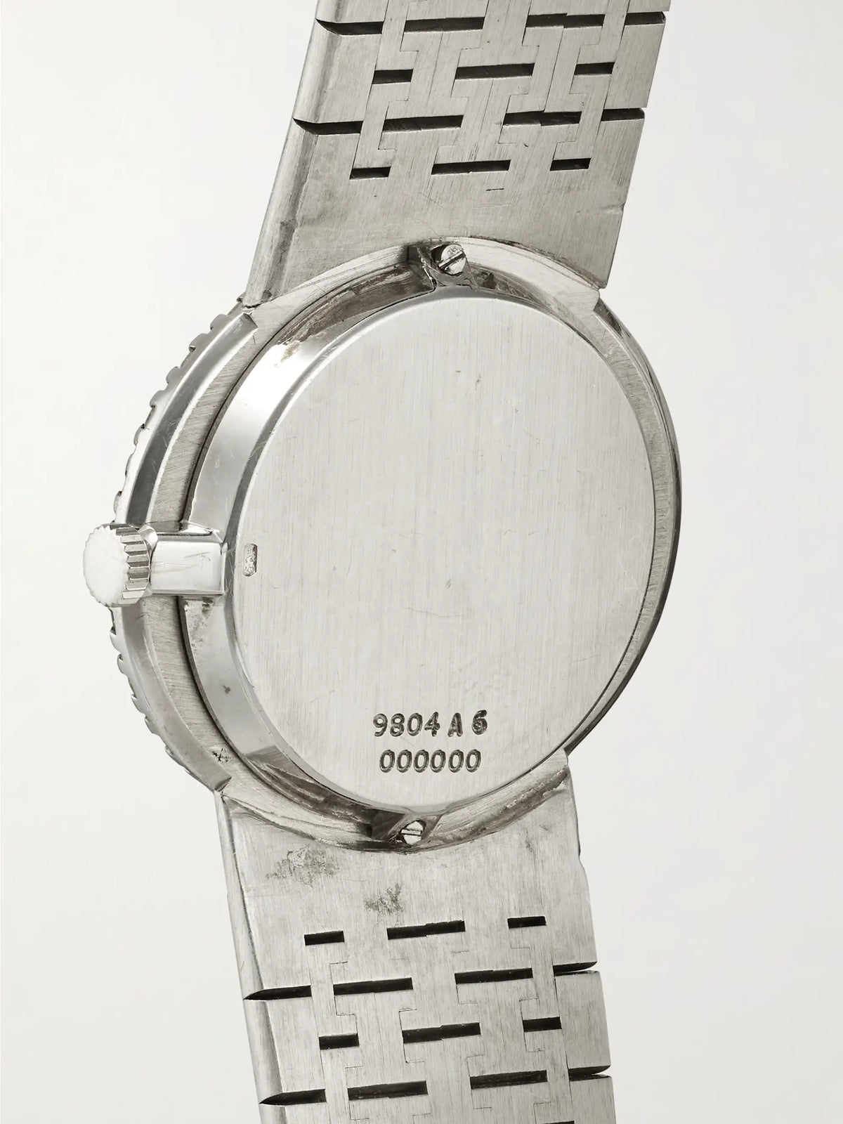 Stephanie Windsor + Piaget Vintage 1968 Tradition Hand-wound 18-karat White Gold, Diamond, Emerald And Jade Watch, Ref. 9804 A6 (6" Wrist)
