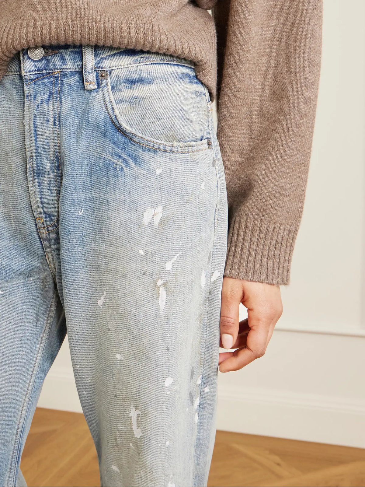 Acne Studios 2021 Distressed Mid-rise Straight-leg Jeans