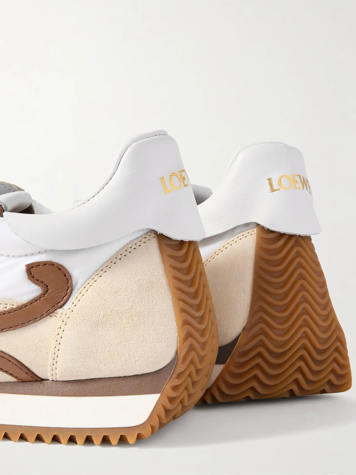 Flow Runner 2.0 Leather-trimmed Shell And Suede Sneakers