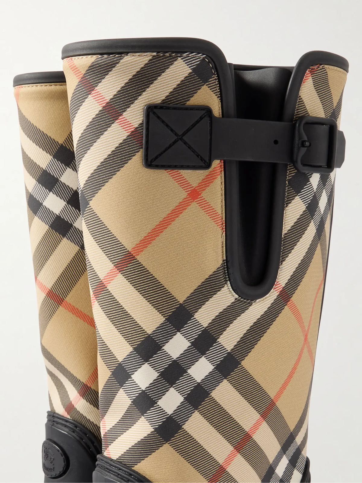Rubber Marsh Checked Nylon And Rubber Rain Boots