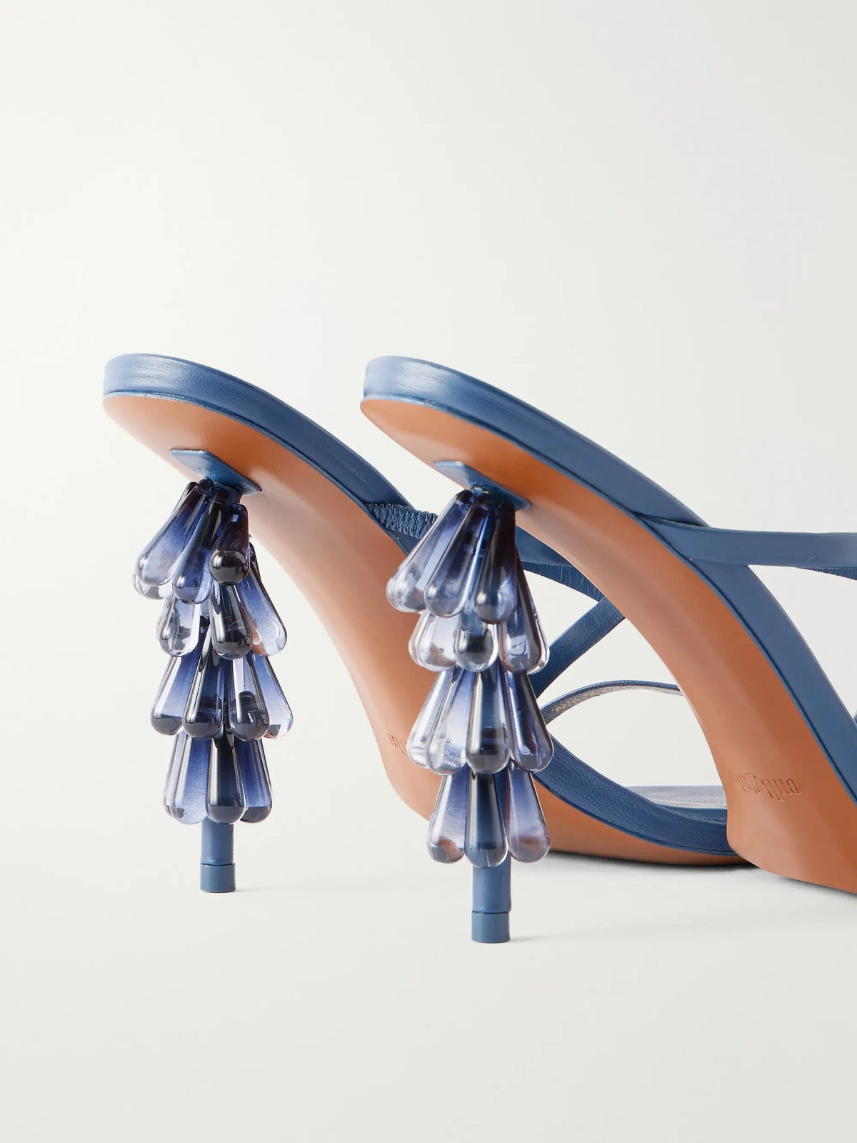 Cult Gaia Sage 90 Bead-embellished Leather Sandals