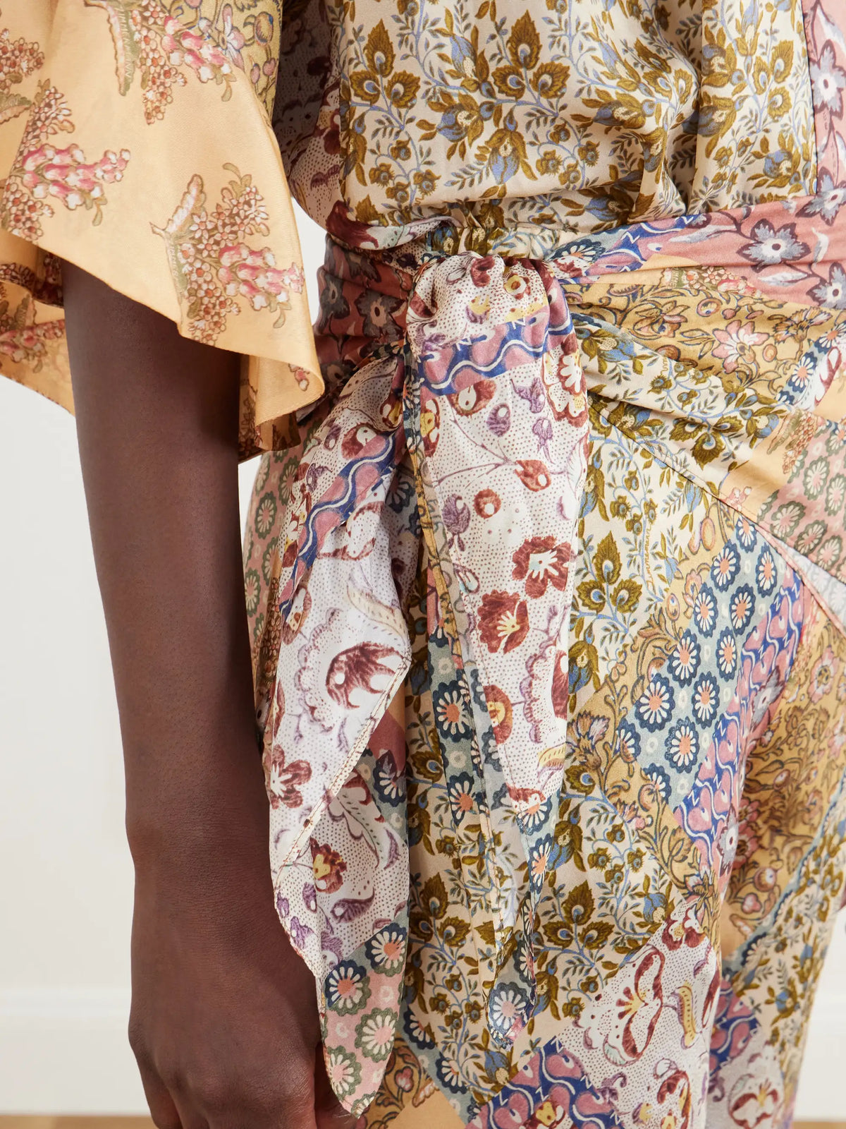 Zimmermann Fairlight Draped Printed Silk Wide-leg Pants