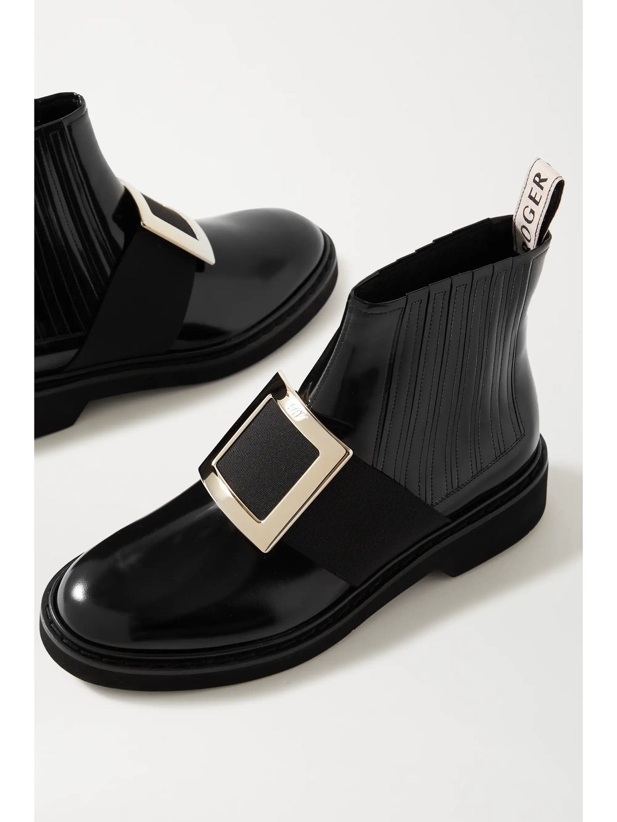 Viv Ranger Embellished Patent-leather Chelsea Boots