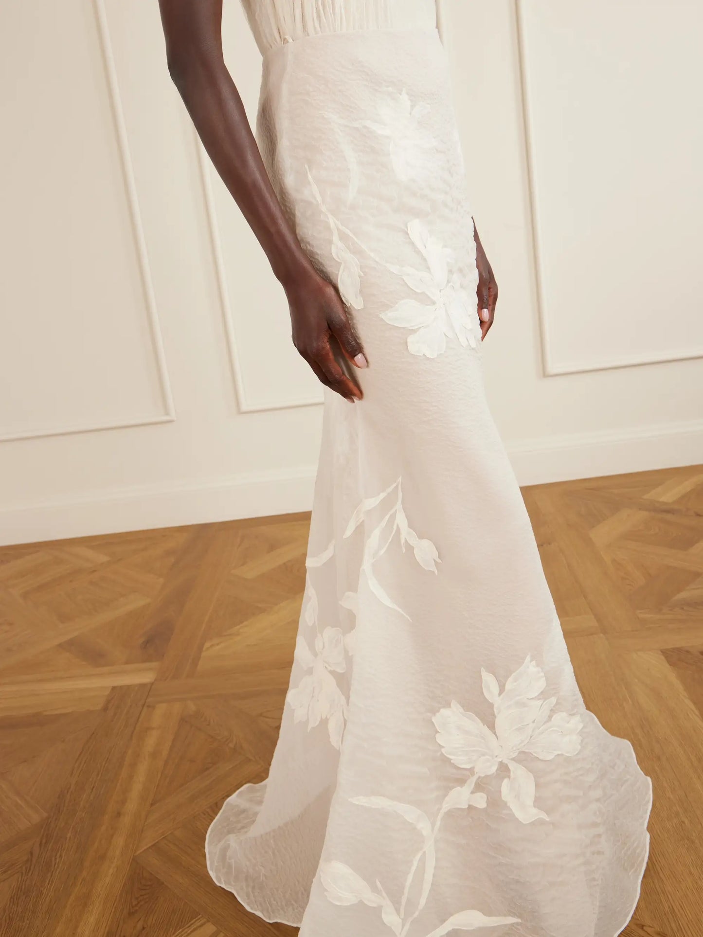 Dean Floral-embroidered Silk-blend Organza Maxi Skirt