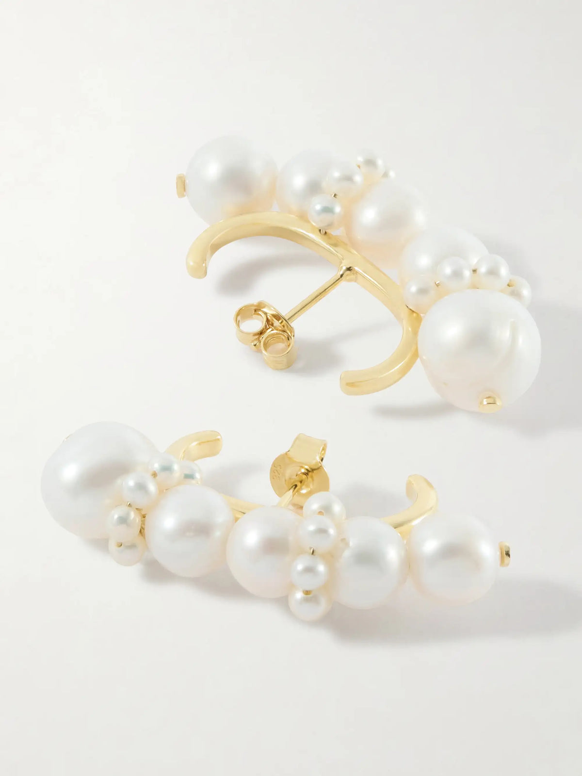 Recycled Gold Vermeil And Pearl Earrings